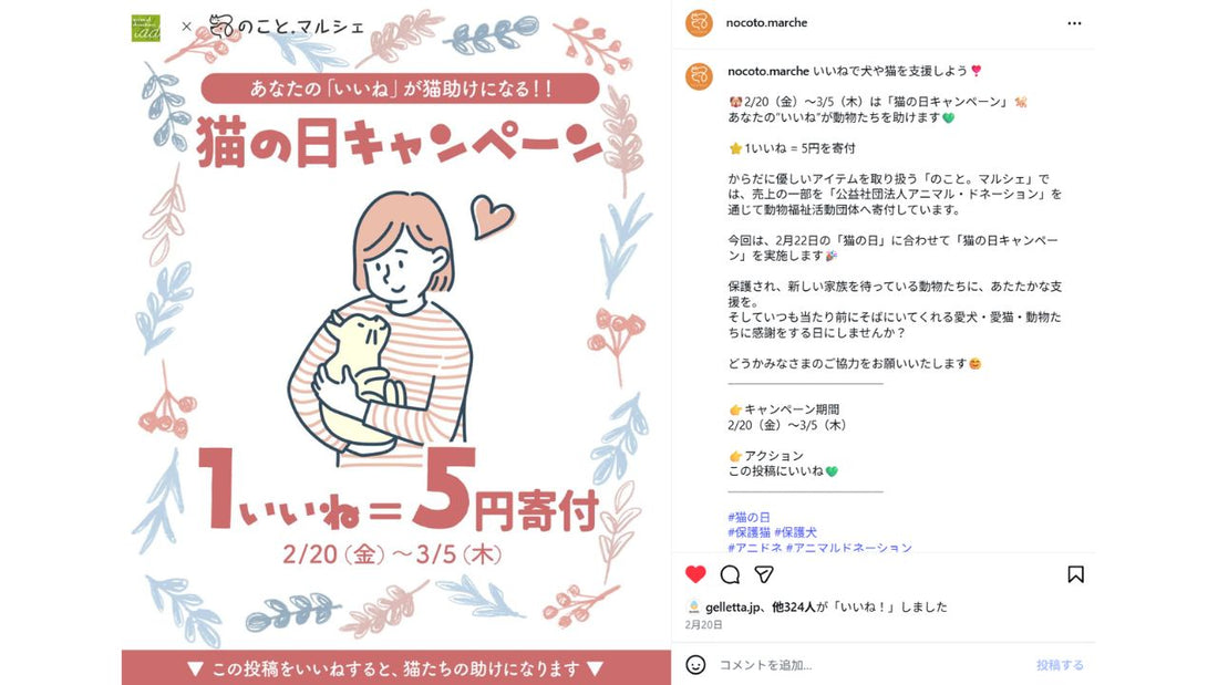 【2026年】猫の日キャンペーンの寄付完了のご報告
