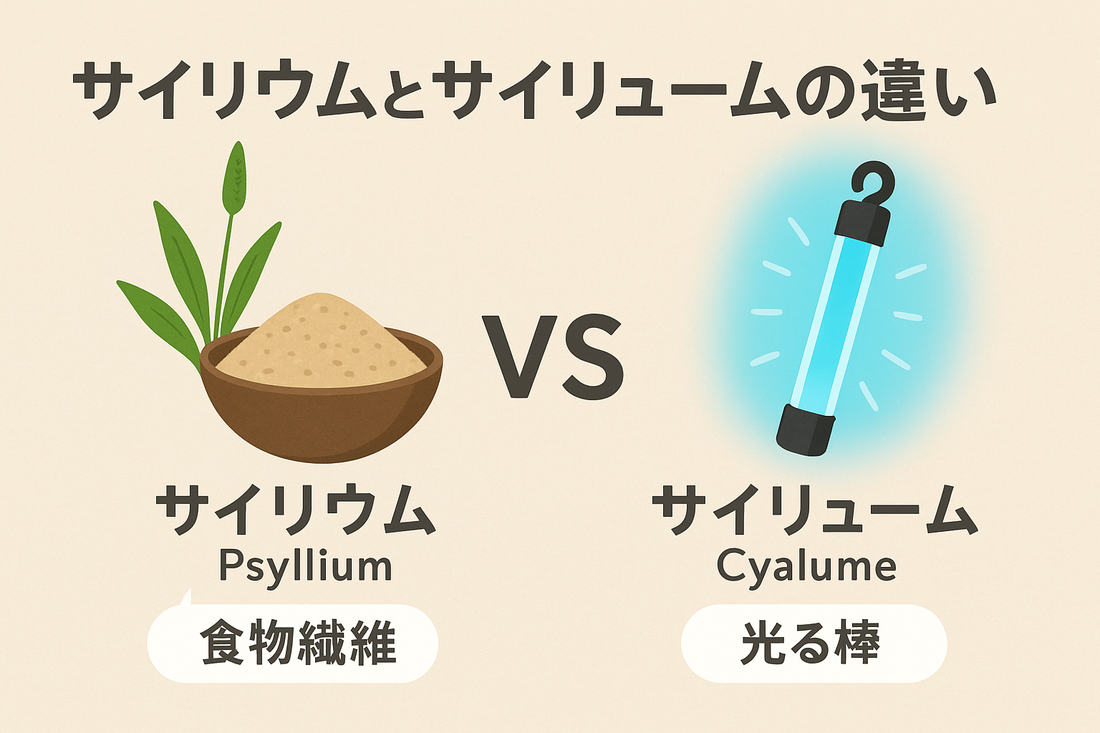 【要注意】ペットにあげていい「サイリウム」はどっち？名前が似てる「サイリューム」との違い